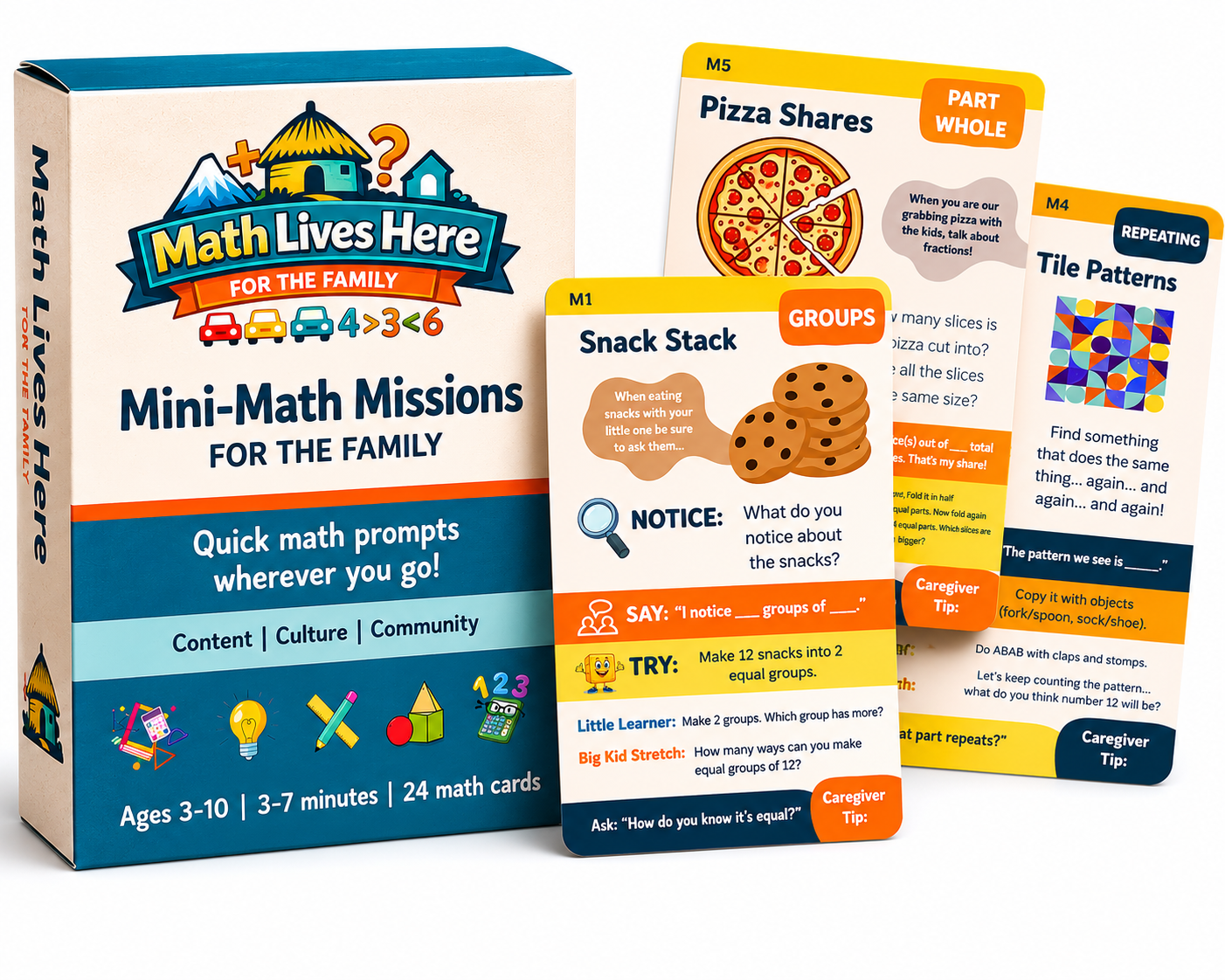 Math Lives Here™ - Activity Cards for Kids & Families